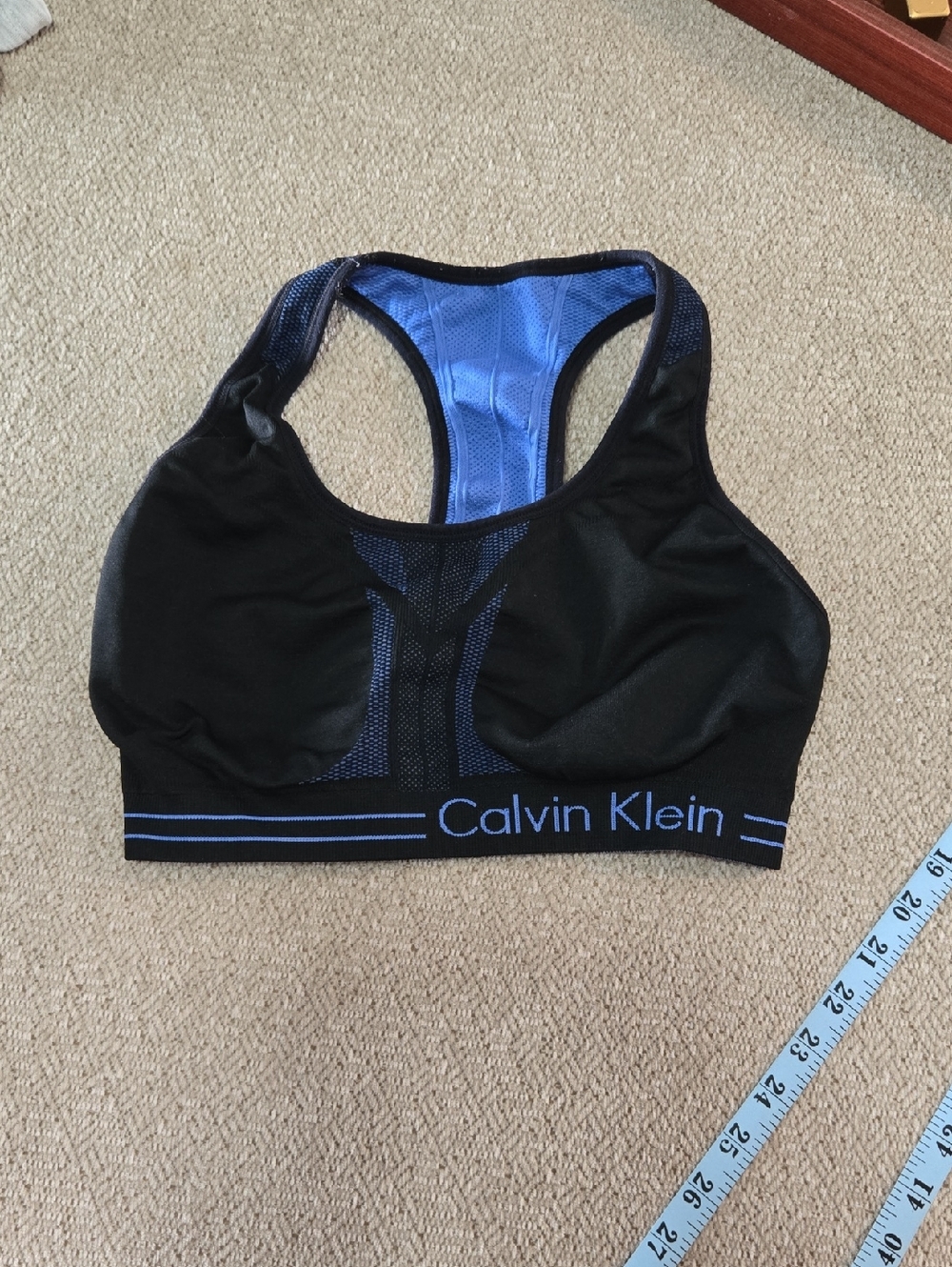 Calvin Klein Black & Blue Racerback  Sports Bra Reversible